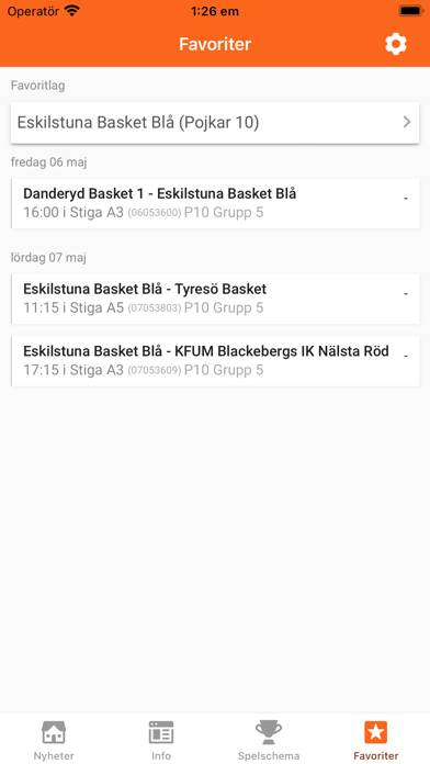 Eskilstuna Basket Cup App skärmdump #4