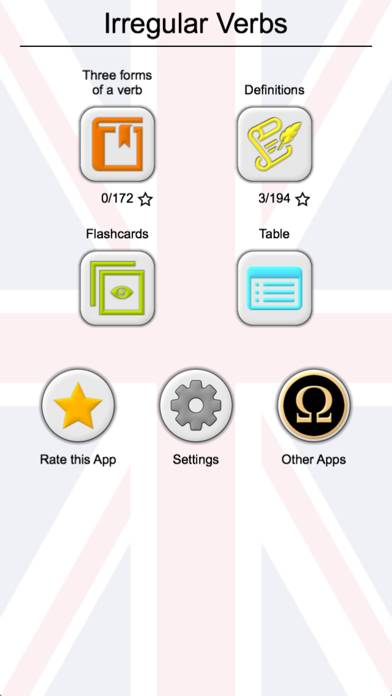 Irregular Verbs of English Скриншот приложения #3