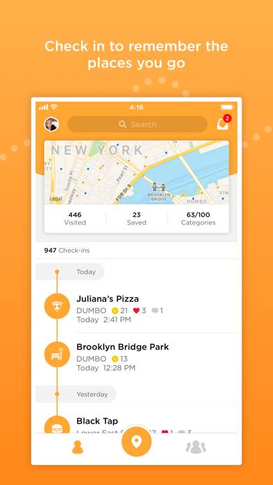 Foursquare Swarm: Check-in App App screenshot #1