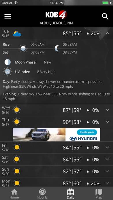 KOB 4 Weather App screenshot