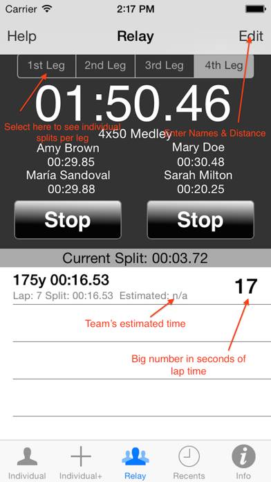StopWatch For Swimming Captura de pantalla de la aplicación #2