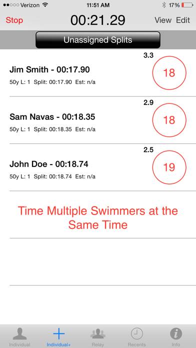StopWatch For Swimming Captura de pantalla de la aplicación #3