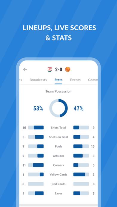 Live Soccer TV: Scores & Stats Schermata dell'app #6