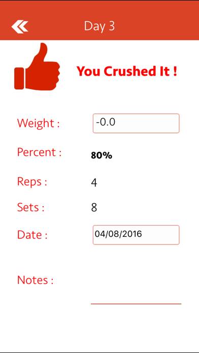 Smolov Squat Calculator App screenshot #4