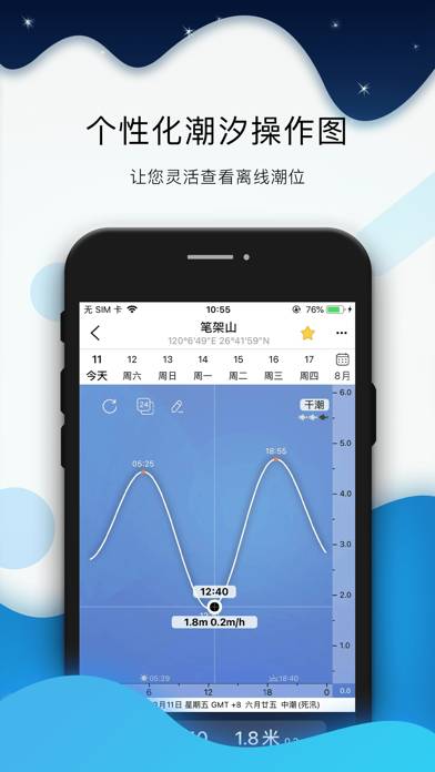 全球潮汐-全球天气预报及离线潮汐 Schermata dell'app