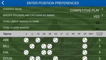 Play Ball Lineup App screenshot