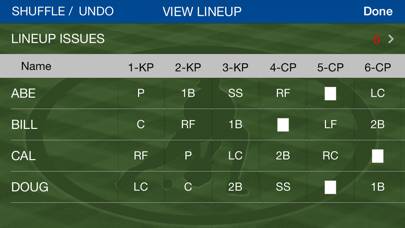 Play Ball Lineup App screenshot