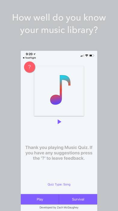 Music Quiz: Know Your Library? Captura de pantalla de la aplicación #1