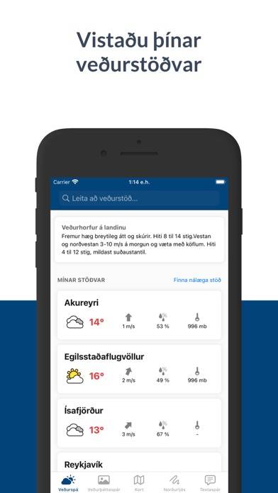 Veðrið á Íslandi App screenshot