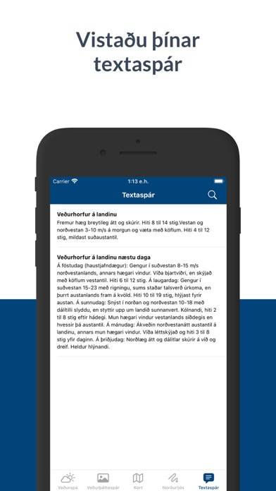 Veðrið á Íslandi App screenshot