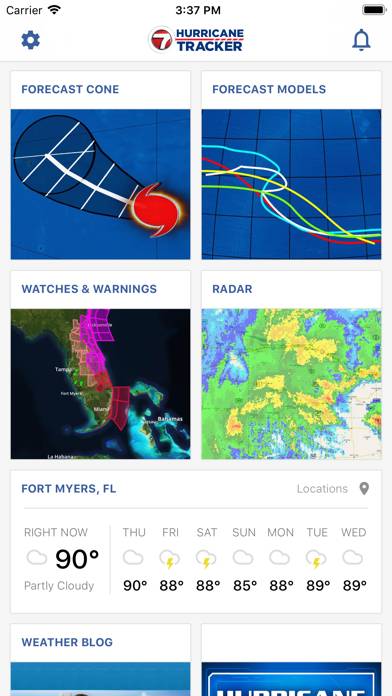 WSVN Hurricane Tracker screenshot