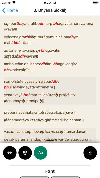 Bhagavad Gita - Text & Audio Bildschirmfoto