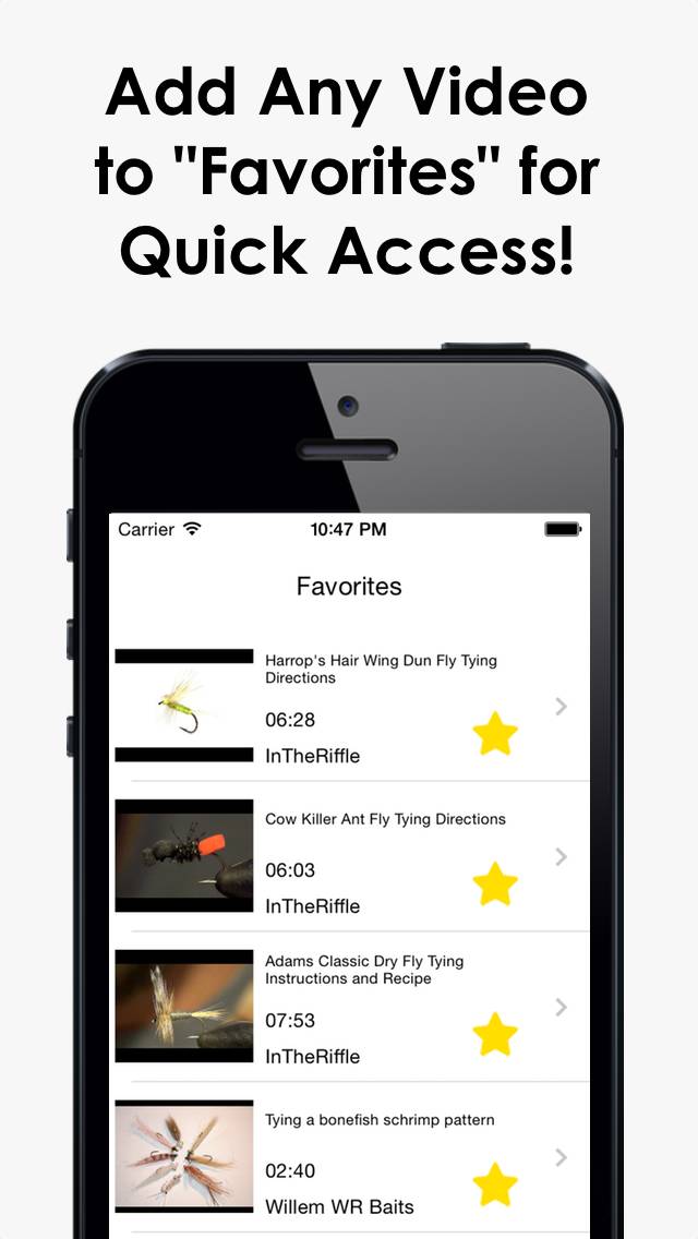 Fly Tying Tutorials: Fishing Flies & Knots App screenshot