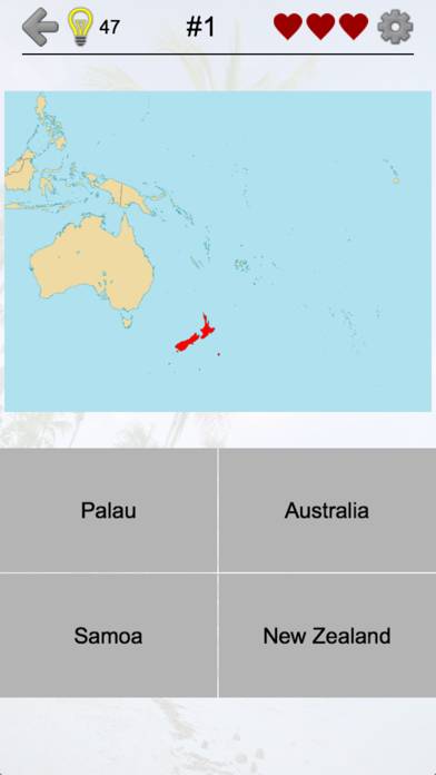 Australian States and Oceania Captura de pantalla de la aplicación #1