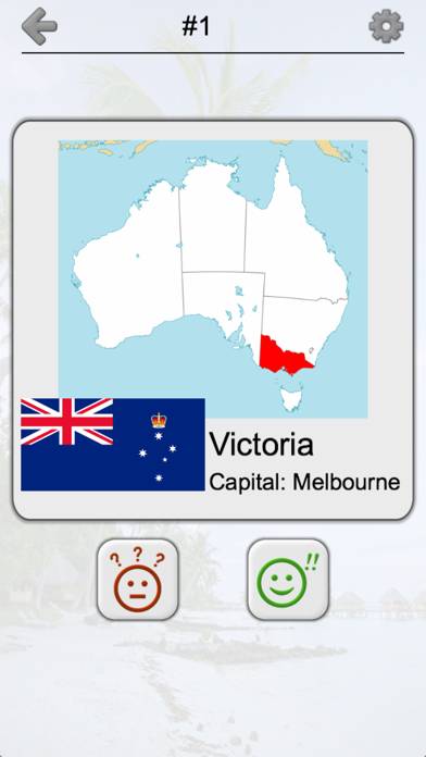 Australian States and Oceania Captura de pantalla de la aplicación #4