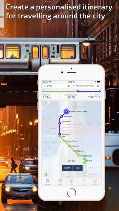 Bangkok Metro Guide and MRT/BTS Route Planner Скриншот приложения #2