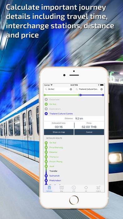 Bangkok Metro Guide and MRT/BTS Route Planner Скриншот приложения #3