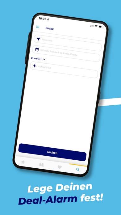 Urlaubstracker: Reisedeals App-Screenshot