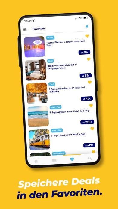 Urlaubstracker: Reisedeals App-Screenshot