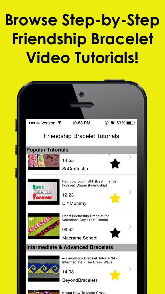 Friendship Bracelet & Rainbow Loom Designs: Video Tutorials Schermata dell'app #1