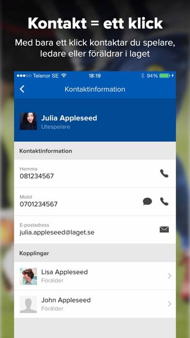 Laget.se App skärmdump