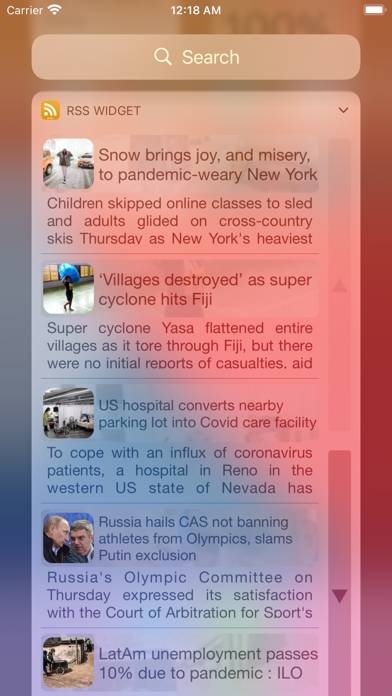 RSS Widget Schermata dell'app #3