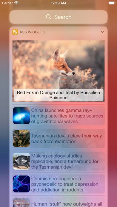 RSS Widget Captura de pantalla de la aplicación #5