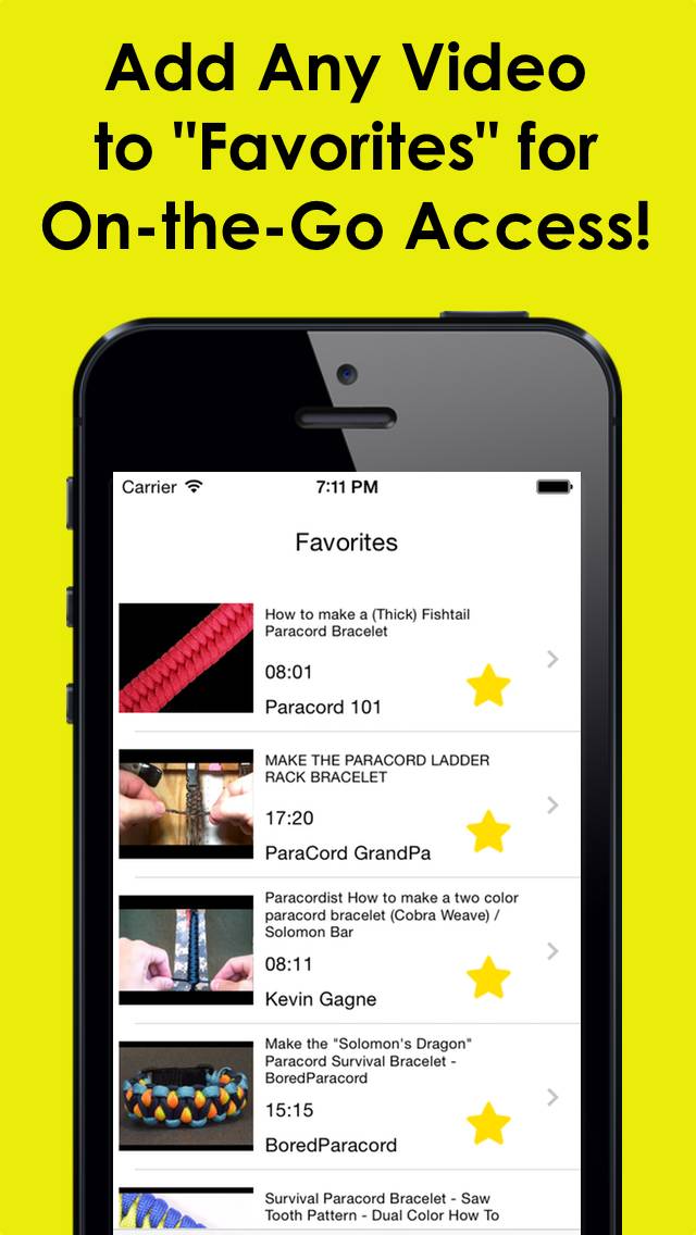Paracord Video Tutorials: Bracelets, Knots & More Capture d'écran de l'application #2