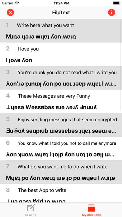 FlipText Flip Title Flip Words Captura de pantalla de la aplicación