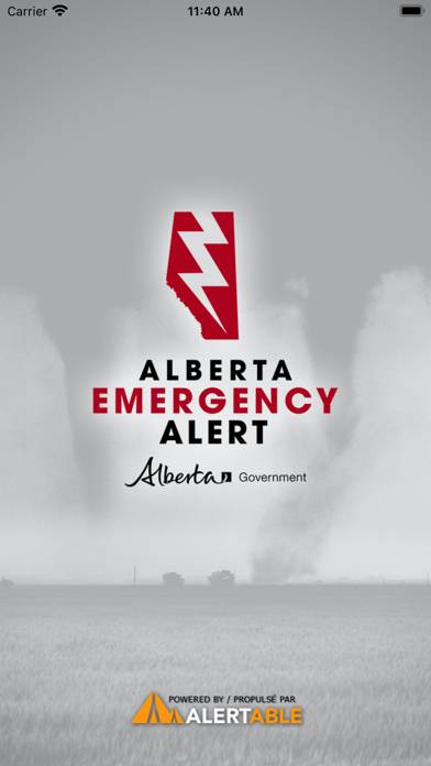 Alberta Emergency Alert Bildschirmfoto