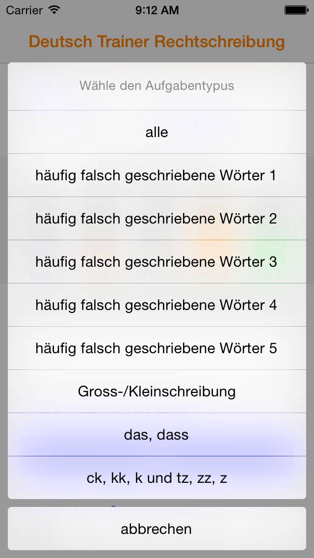 Spelling German Trainer Schermata dell'app #3