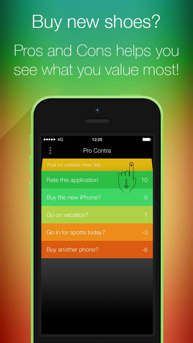 Pros & Cons Captura de pantalla de la aplicación #1