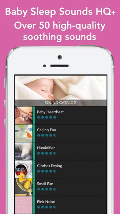 Baby Sleep Sounds HQ plus: Shusher Captura de pantalla de la aplicación #1