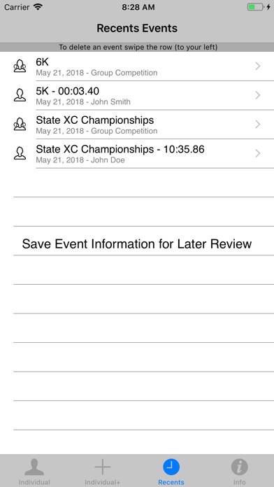 StopWatch for Cross Country App screenshot