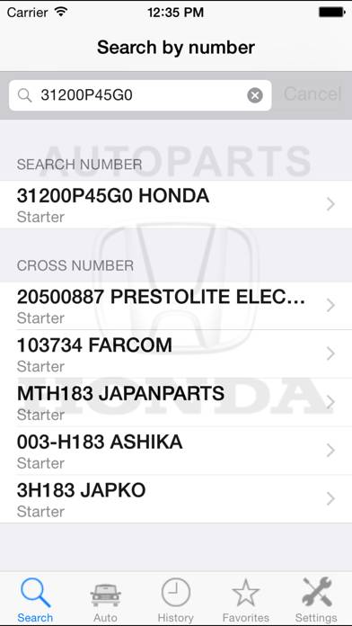 Autoparts for Honda Скриншот приложения #4