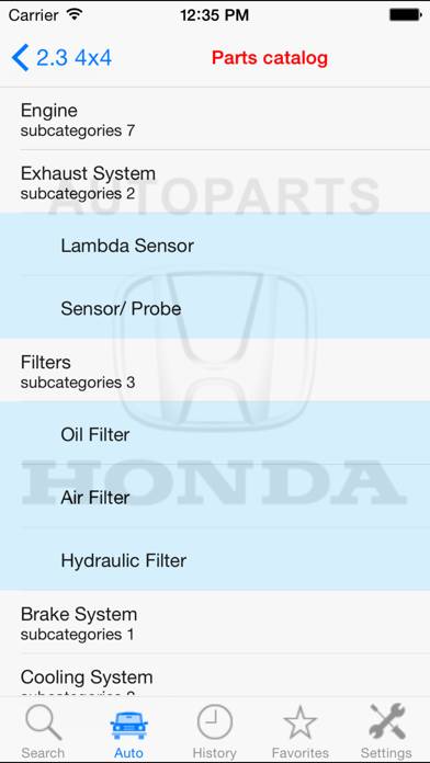 Autoparts for Honda Скриншот приложения #5