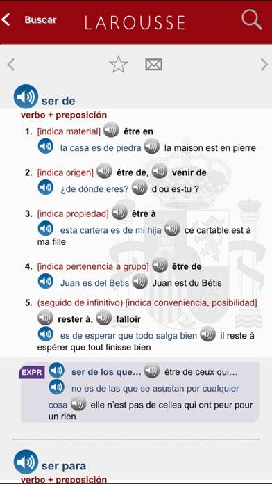 Grand Dictionnaire Espagnol/Français Larousse App screenshot #4