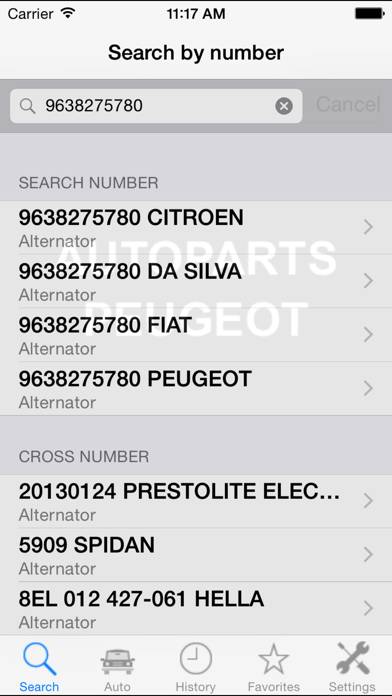 Autoparts for Peugeot Скриншот приложения #1