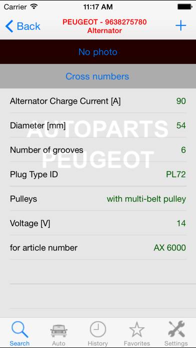 Autoparts for Peugeot Скриншот приложения #5