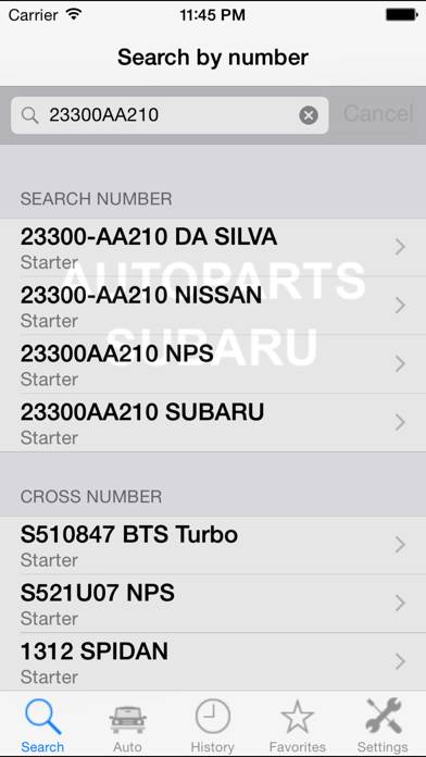 Autoparts for Subaru Schermata dell'app #1