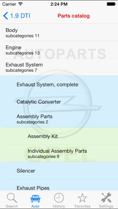 Autoparts for Opel App screenshot #1