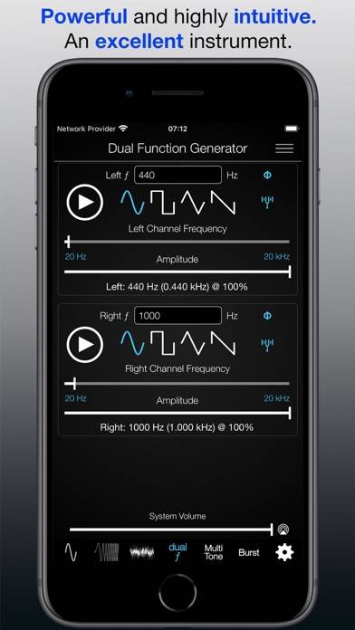 Audio Function Generator PRO Captura de pantalla de la aplicación #4