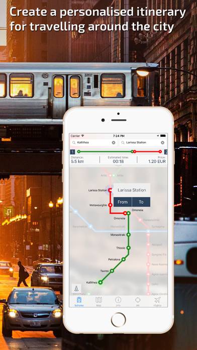 Athens Subway Guide and Route Planner Uygulama ekran görüntüsü #2