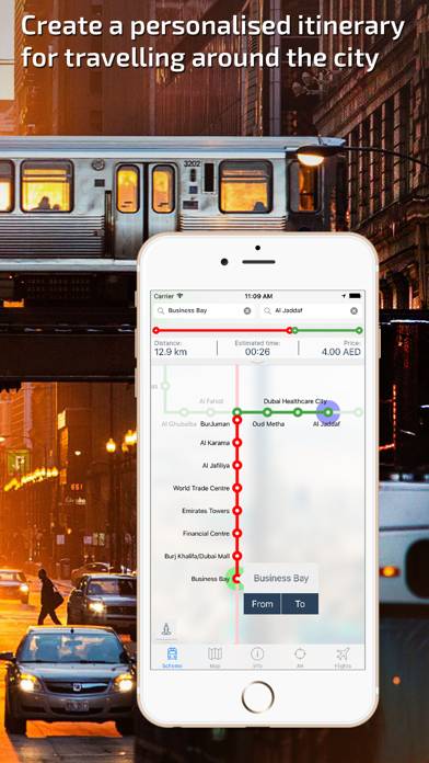Dubai Metro Guide and route planner Schermata dell'app #2