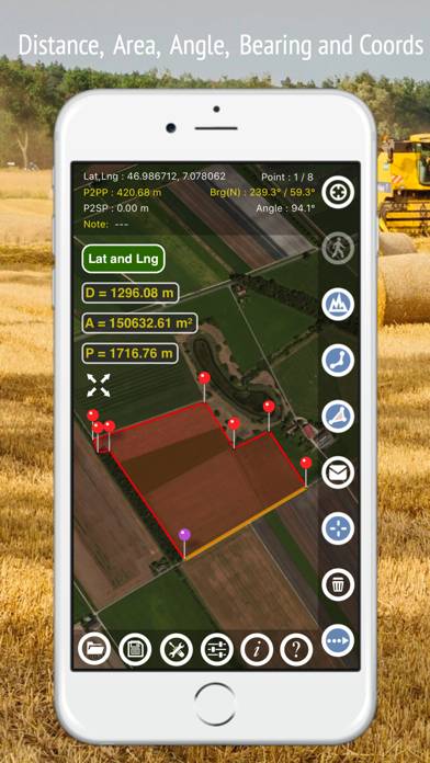 Planimeter GPS Area Measure App screenshot #2