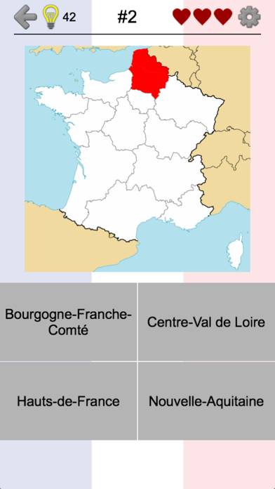 French Regions: France Quiz Uygulama ekran görüntüsü #1