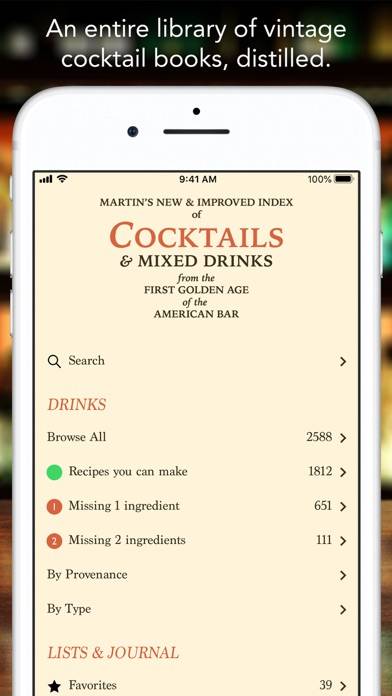 Martin’s Index of Cocktails App screenshot #1