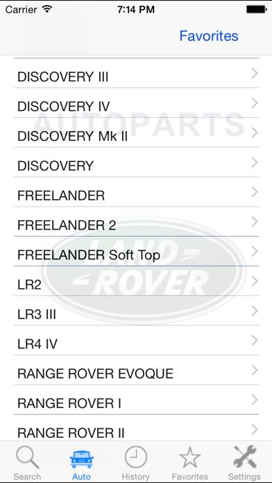 Autoparts for Land Rover Captura de pantalla de la aplicación #1