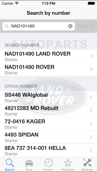 Autoparts for Land Rover Скриншот приложения #2