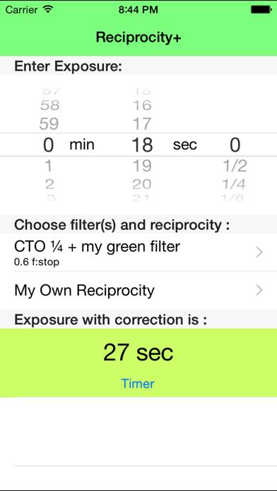Reciprocity Plus Captura de pantalla de la aplicación #1